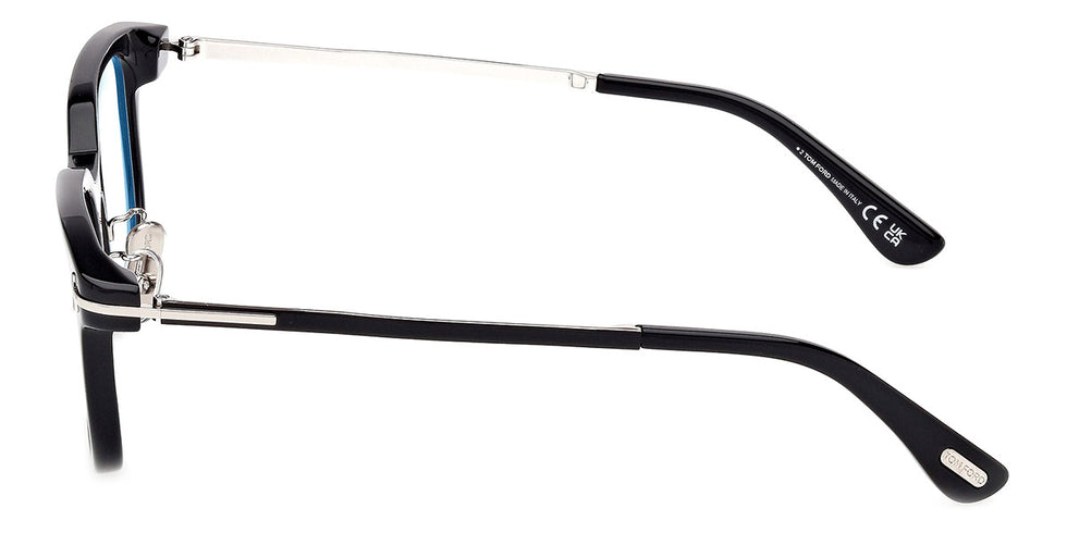 Tom Ford® FT6022-D-B FT6022-D-B 005 52 - Shiny Black / Blue Filter Eyeglasses