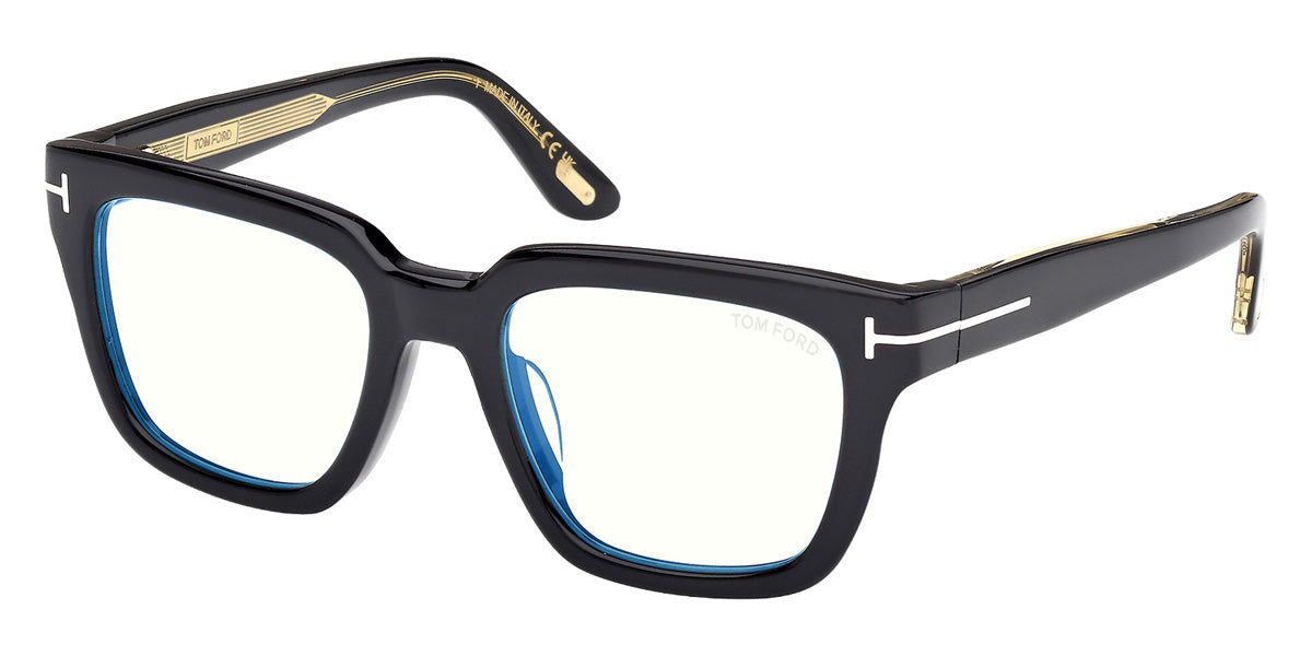 Tom Ford® FT6027-F-B Eyeglasses FT6027-F-B 001 53 - 001 - Shiny Black/Shiny Black