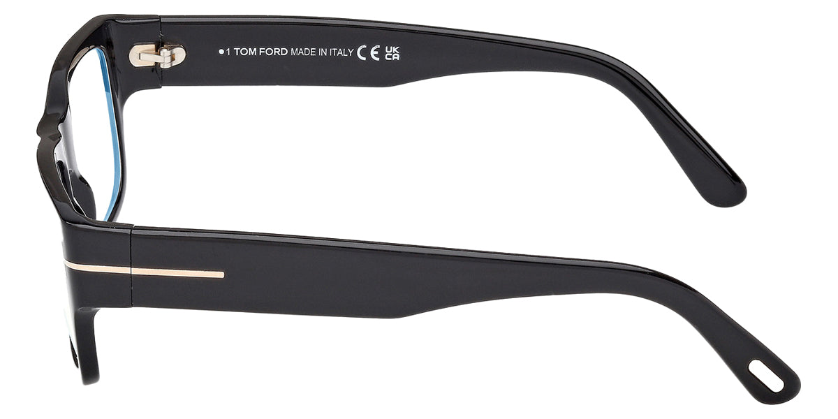 Tom Ford® FT6034-B FT6034-B 001 54 - Shiny Black / Blue Filter Eyeglasses