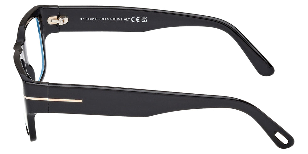 Tom Ford® FT6034-B FT6034-B 001 54 - Shiny Black / Blue Filter Eyeglasses