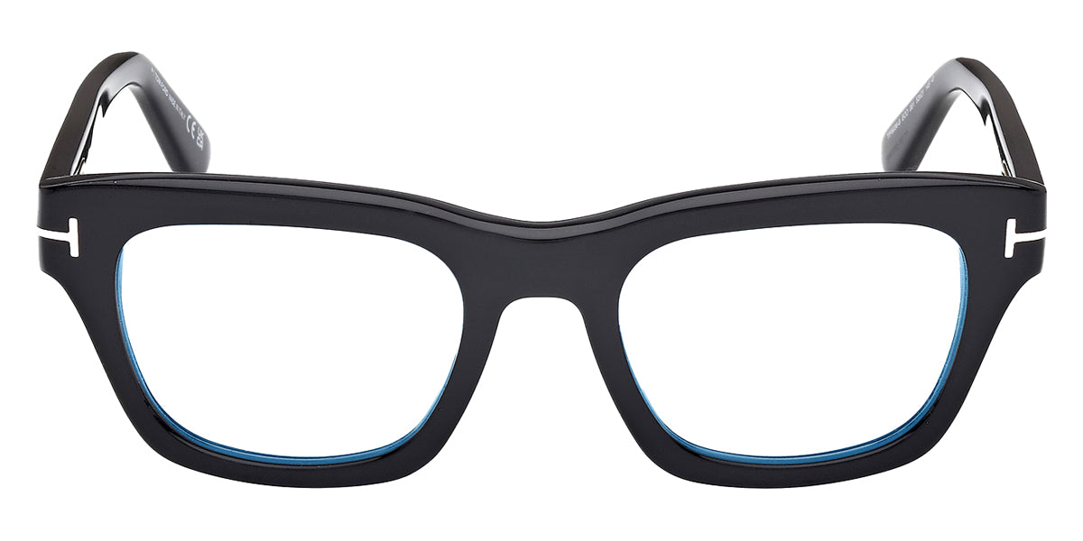 Tom Ford® FT6036-B FT6036-B 001 52 - Shiny Black / Blue Filter Eyeglasses