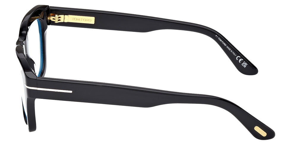 Tom Ford® FT6036-B FT6036-B 001 52 - Shiny Black / Blue Filter Eyeglasses