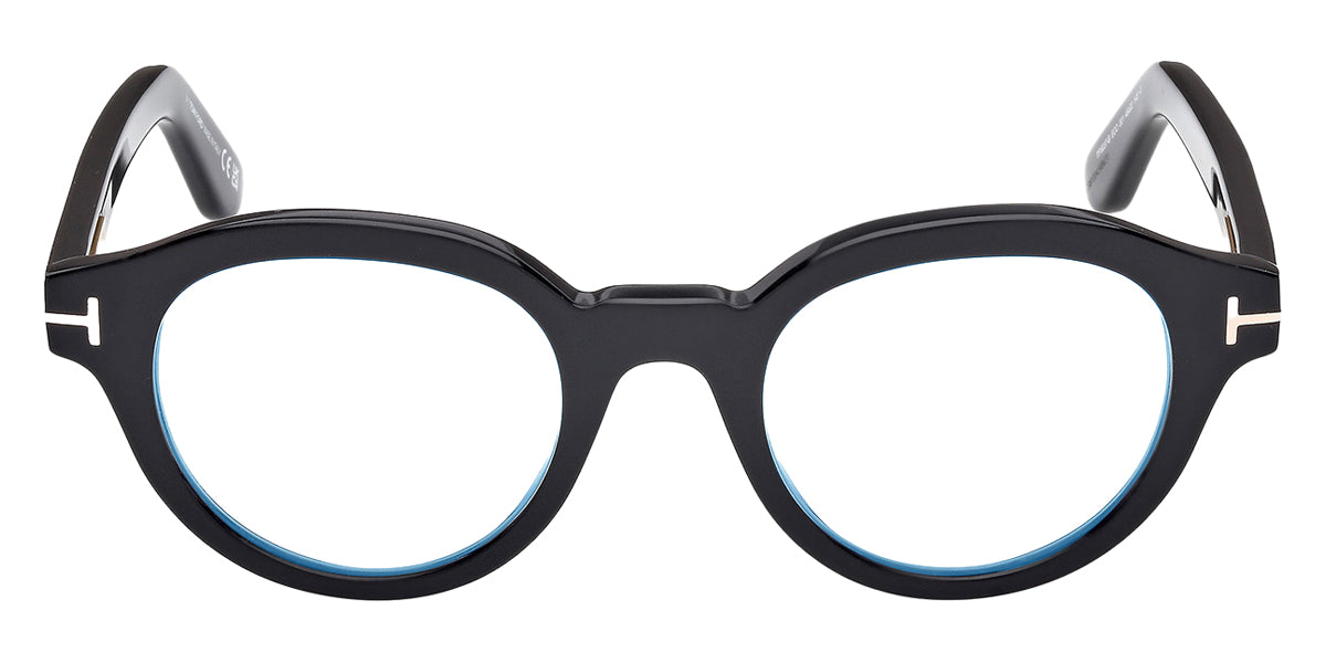 Tom Ford® FT6037-B FT6037-B 001 49 - Shiny Black / Blue Filter Eyeglasses