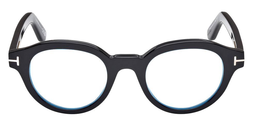 Tom Ford® FT6037-B FT6037-B 001 49 - Shiny Black / Blue Filter Eyeglasses