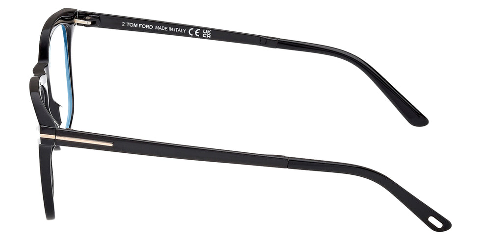 Tom Ford® FT6038-B FT6038-B 001 56 - Shiny Black / Blue Filter Eyeglasses