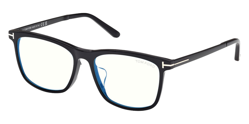 Tom Ford® FT6038-F-B Eyeglasses FT6038-F-B 001 55 - 001 - Shiny Black/Shiny Black