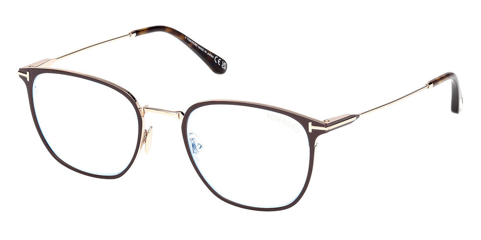 Tom Ford® FT6041-B FT6041-B 048 52 - Shiny Dark Brown / Blue Filter Eyeglasses