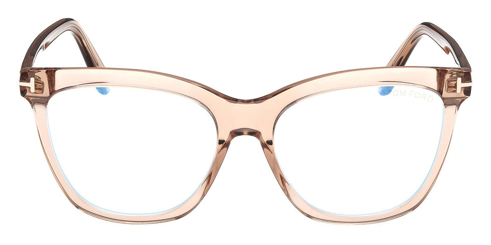 Tom Ford® FT6042-B FT6042-B 045 54 - Shiny Light Brown / Blue Filter Eyeglasses