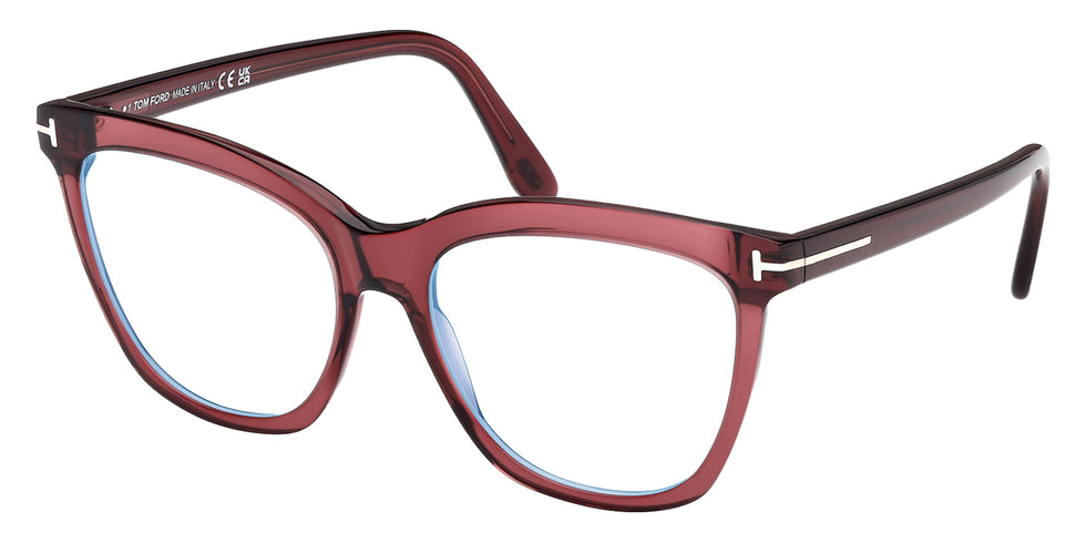 Tom Ford® FT6042-B FT6042-B 069 54 - Shiny Bordeaux / Blue Filter Eyeglasses