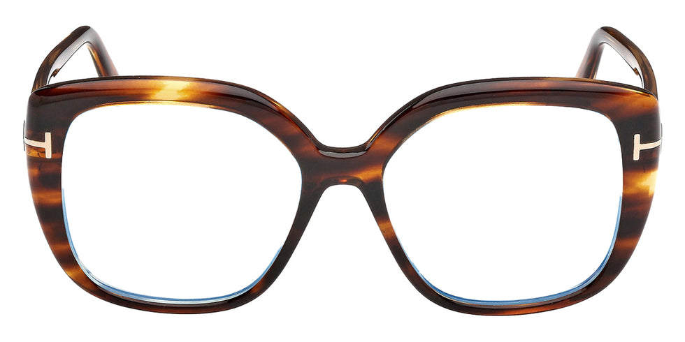 Tom Ford® FT6043-B FT6043-B 055 53 - Colored Havana / Blue Filter Eyeglasses