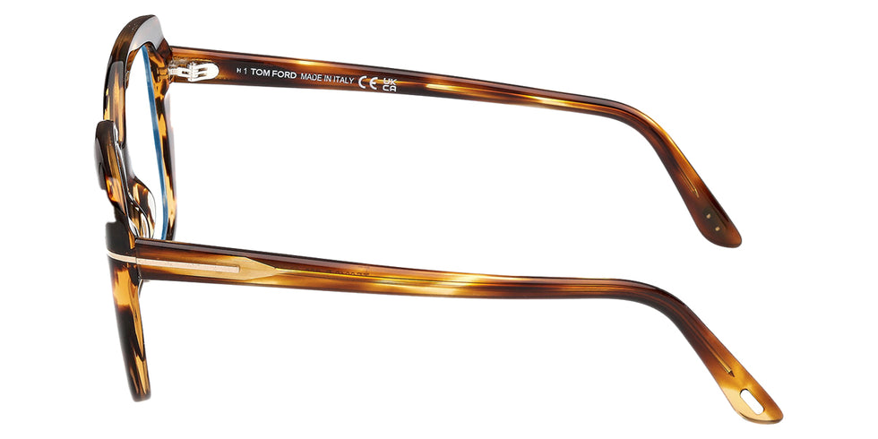 Tom Ford® FT6043-B FT6043-B 055 53 - Colored Havana / Blue Filter Eyeglasses