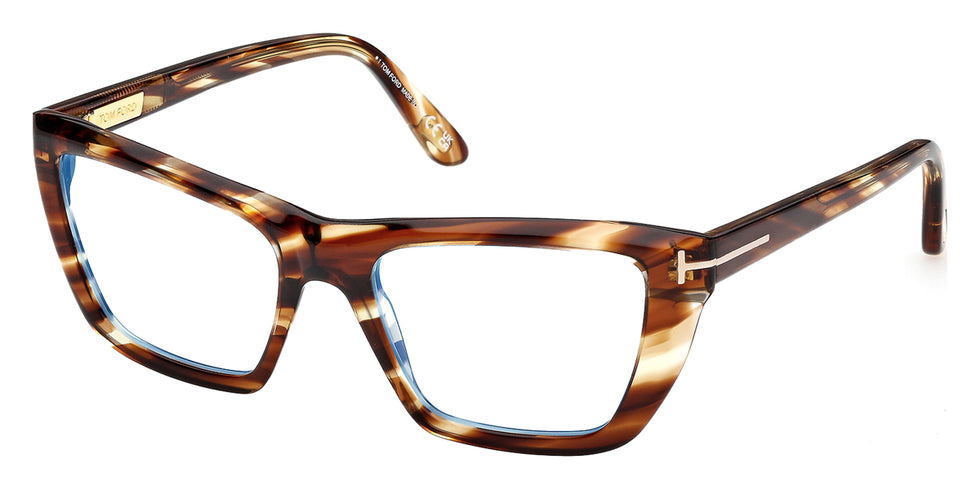 Tom Ford® FT6047-B FT6047-B 055 54 - Colored Havana / Blue Filter Eyeglasses
