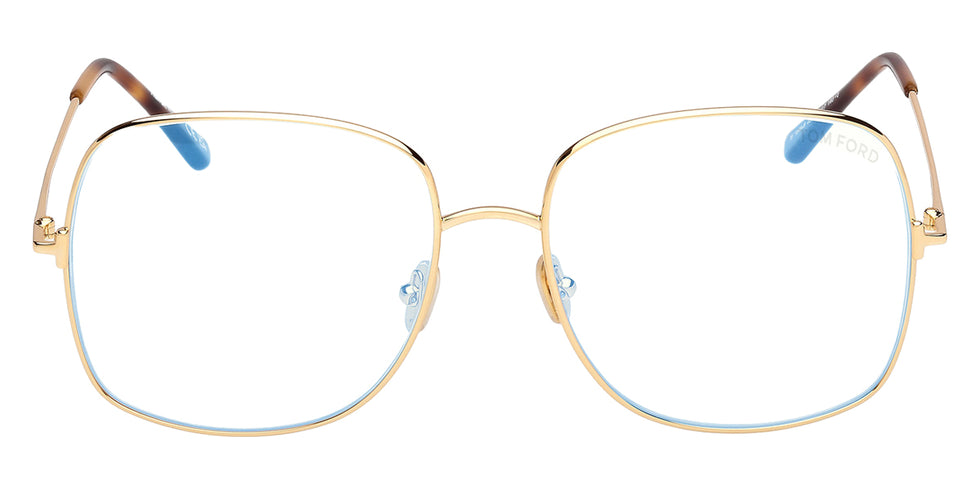 Tom Ford® FT6048-B FT6048-B 030 59 - Shiny Deep Gold / Blue Filter Eyeglasses