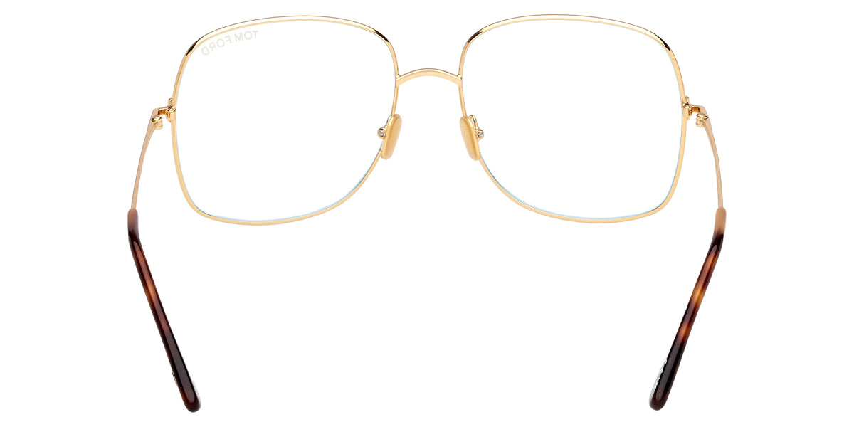 Tom Ford® FT6048-B FT6048-B 030 59 - Shiny Deep Gold / Blue Filter Eyeglasses
