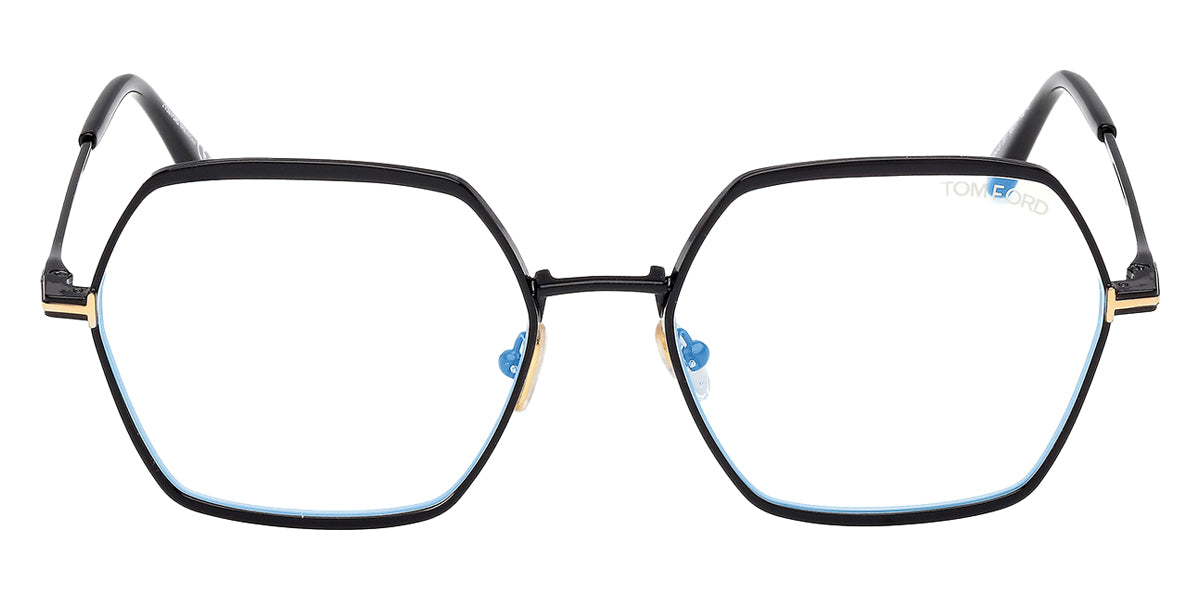 Tom Ford® FT6050-B FT6050-B 001 56 - Shiny Black / Blue Filter Eyeglasses
