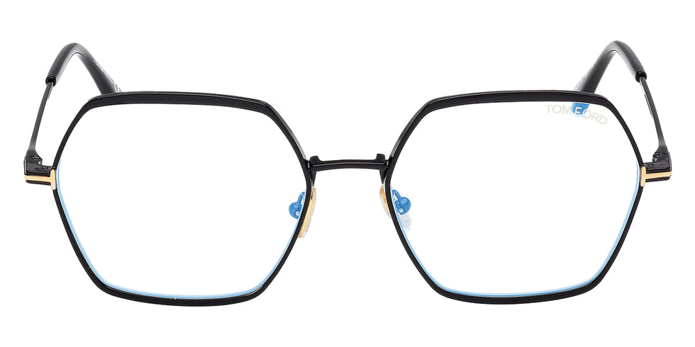 Tom Ford® FT6050-B FT6050-B 001 56 - Shiny Black / Blue Filter Eyeglasses