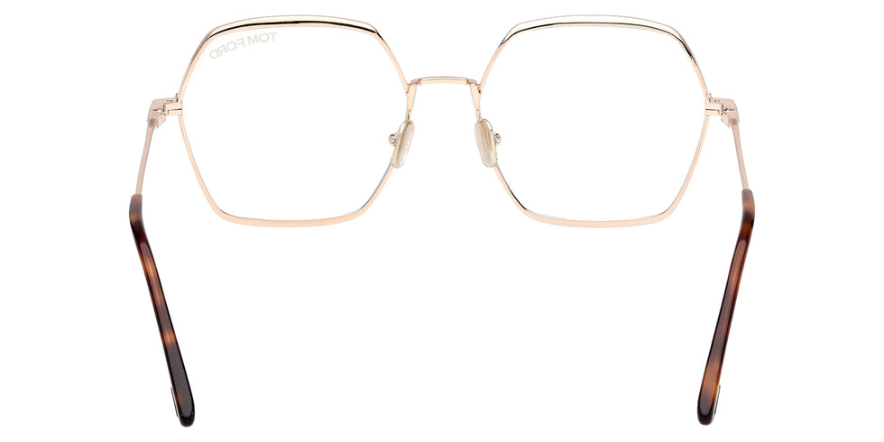 Tom Ford® FT6050-B FT6050-B 028 56 - Shiny Rose Gold / Blue Filter Eyeglasses