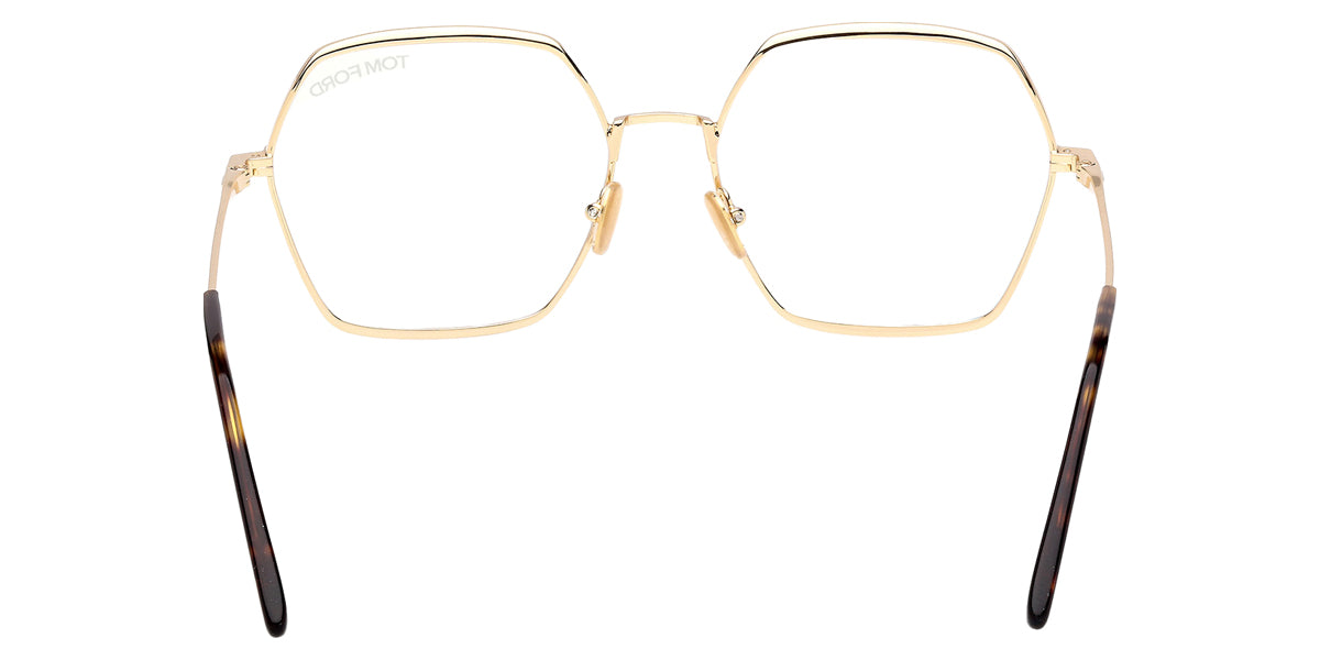 Tom Ford® FT6050-B FT6050-B 030 56 - Shiny Deep Gold / Blue Filter Eyeglasses