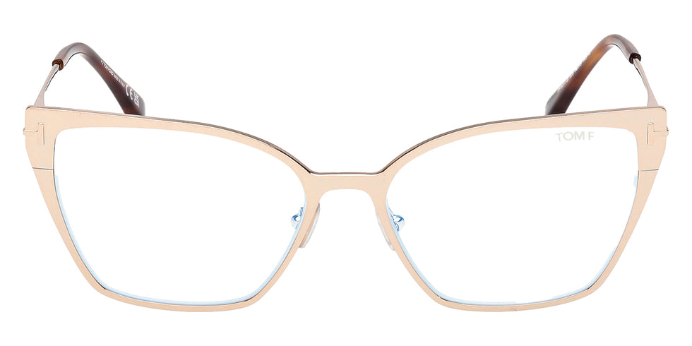 Tom Ford® FT6051-B FT6051-B 028 56 - Shiny Rose Gold / Blue Filter Eyeglasses