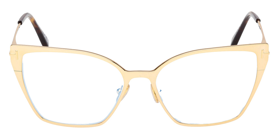 Tom Ford® FT6051-B FT6051-B 030 56 - Shiny Deep Gold / Blue Filter Eyeglasses