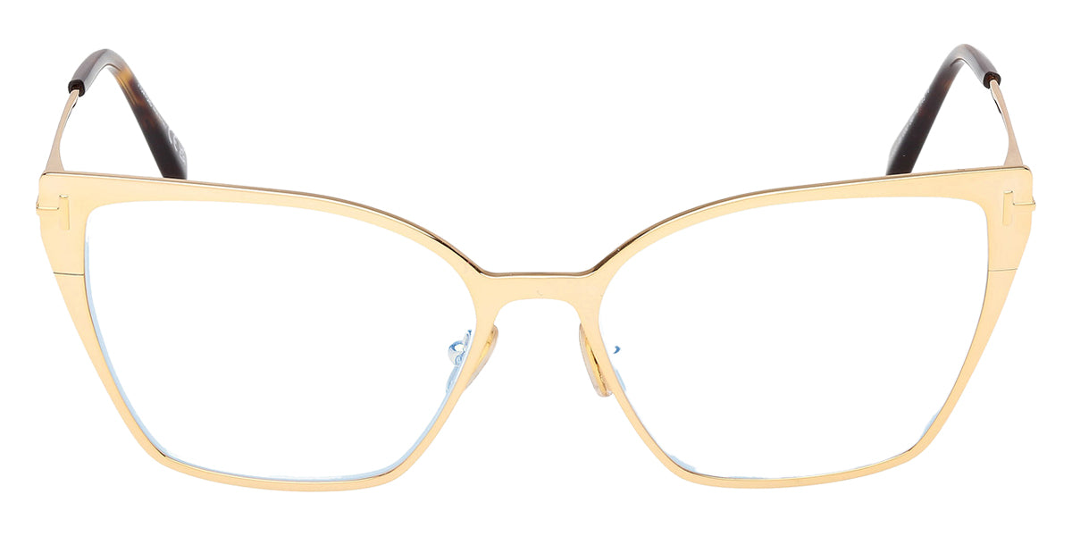 Tom Ford® FT6051-B FT6051-B 030 56 - Shiny Deep Gold / Blue Filter Eyeglasses