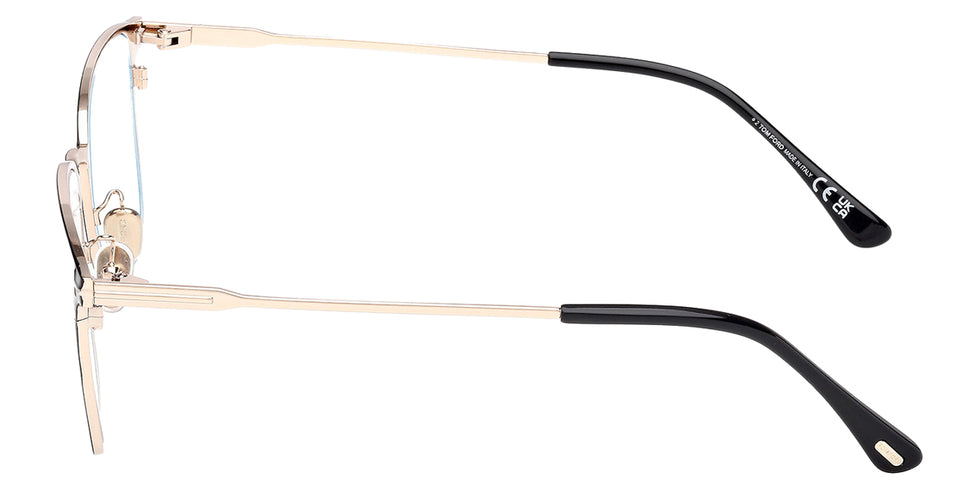 Tom Ford® FT6055-D-B FT6055-D-B 001 56 - Shiny Black / Blue Filter Eyeglasses