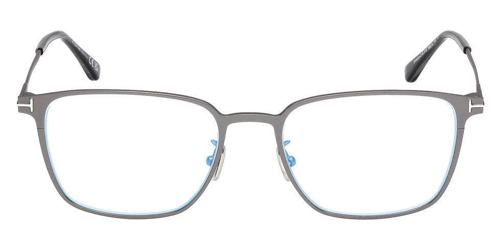 Tom Ford® FT6055-D-B FT6055-D-B 012 56 - Shiny Dark Ruthenium / Blue Filter Eyeglasses