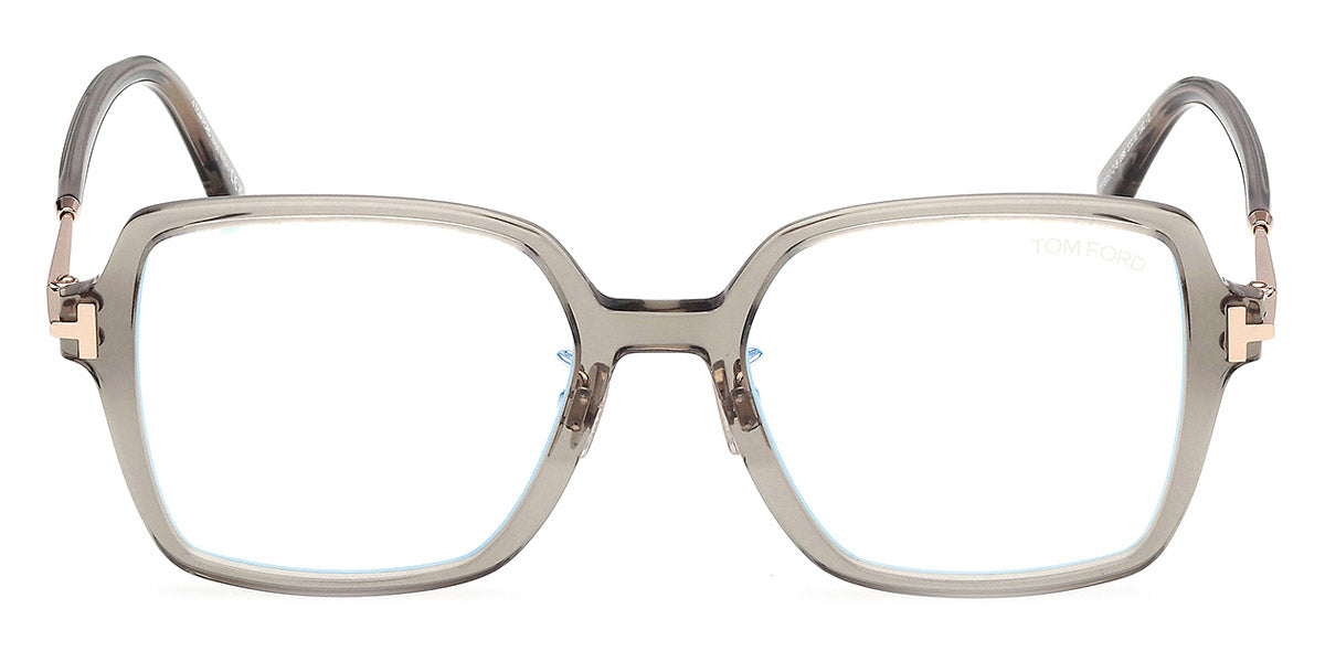 Tom Ford® FT6057-D-B FT6057-D-B 096 51 - Shiny Dark Green / Blue Filter Eyeglasses