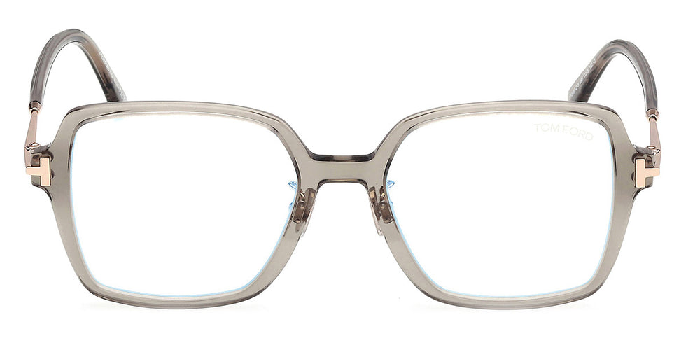 Tom Ford® FT6057-D-B FT6057-D-B 096 51 - Shiny Dark Green / Blue Filter Eyeglasses