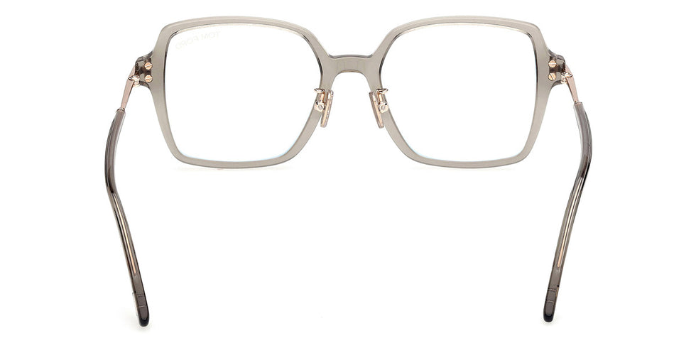 Tom Ford® FT6057-D-B FT6057-D-B 096 51 - Shiny Dark Green / Blue Filter Eyeglasses