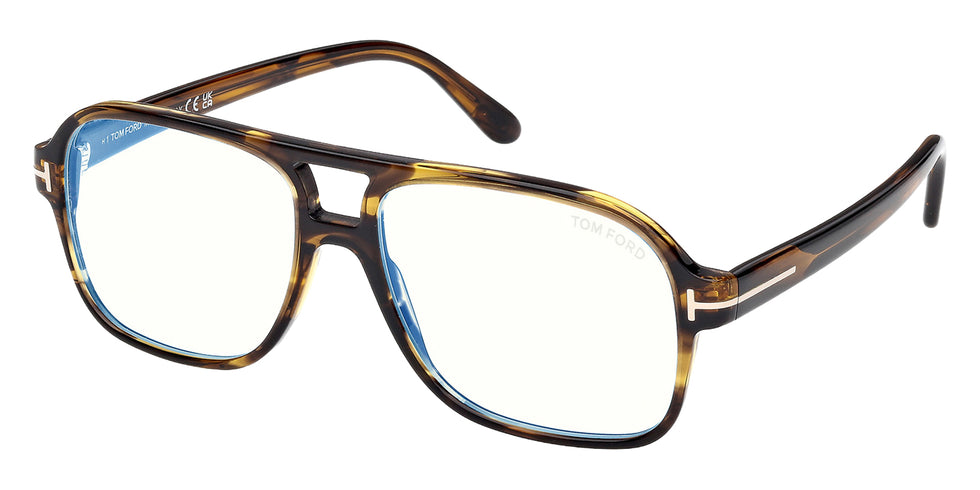 Tom Ford® FT6058-B FT6058-B 056 58 - Colored Havana / Blue Filter Eyeglasses