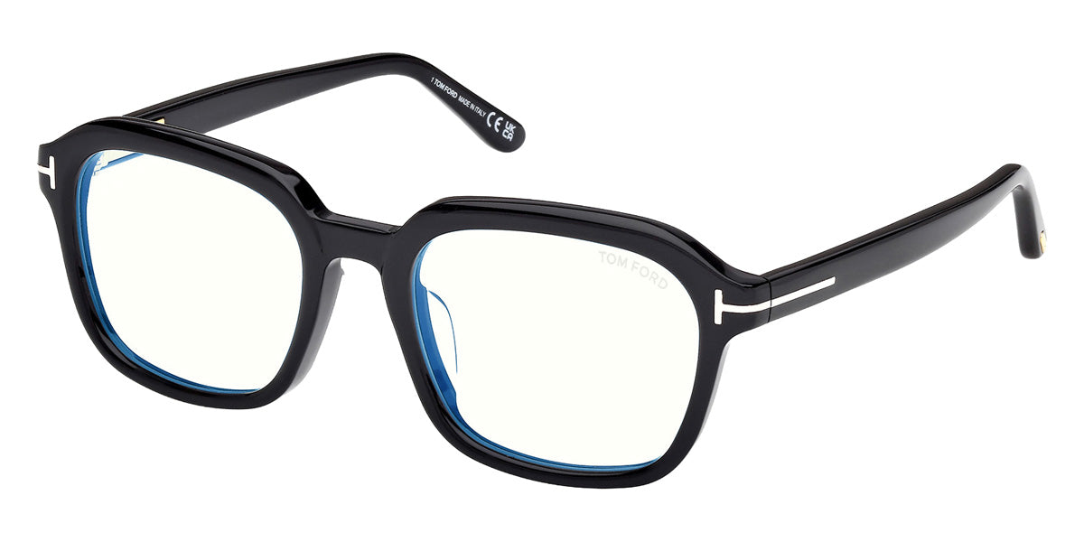 Tom Ford® FT6060-F-B Eyeglasses FT6060-F-B 001 54 - 001 - Shiny Black/Shiny Black