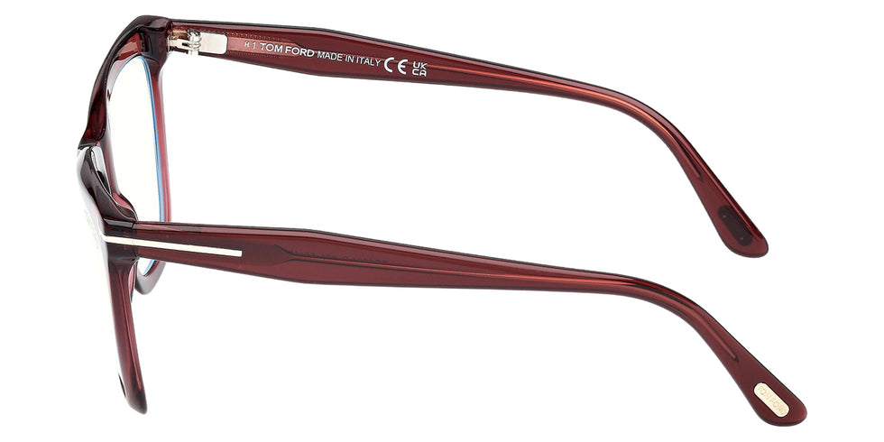 Tom Ford® FT6064-B FT6064-B 071 56 - Shiny Bordeaux / Blue Filter Eyeglasses