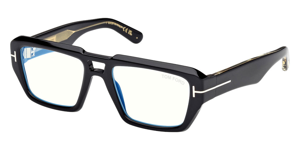 Tom Ford® FT6077-B Eyeglasses FT6077-B 001 54 - 001 - Shiny Black/Shiny Black