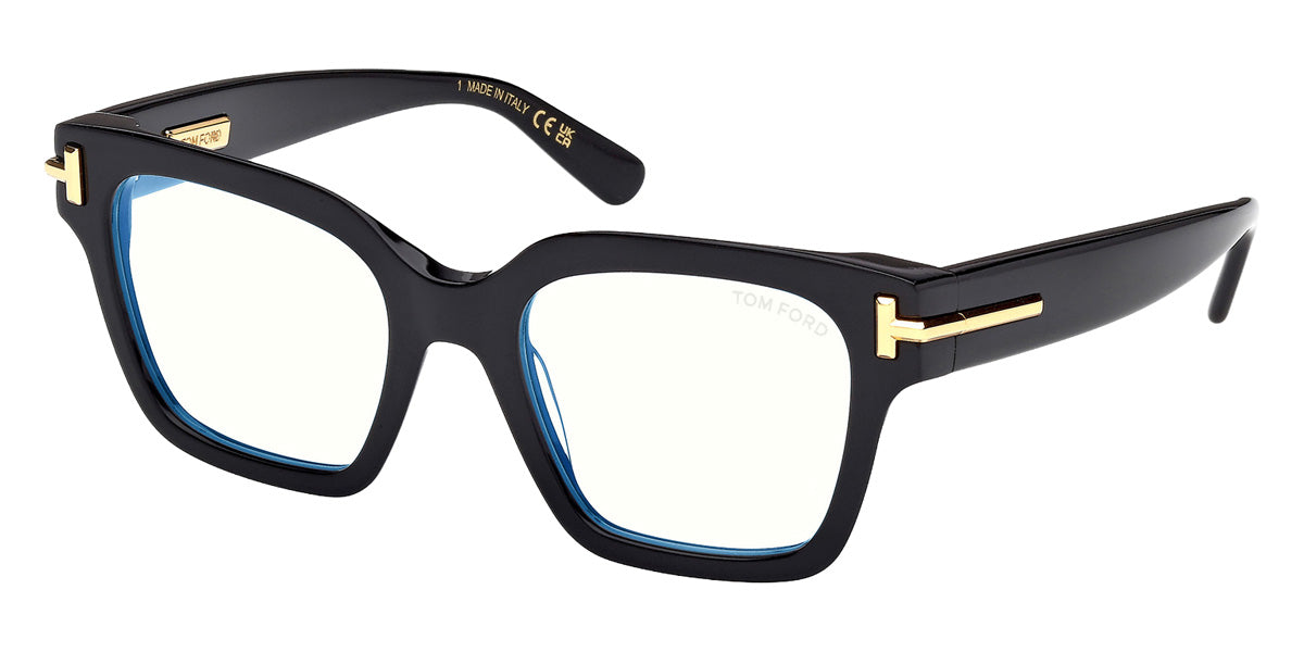 Tom Ford® FT6078-B Eyeglasses FT6078-B 001 52 - 001 - Shiny Black/Shiny Black