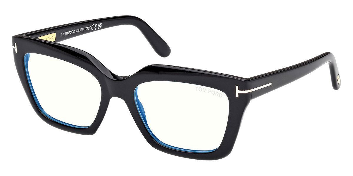 Tom Ford® FT6093-B Eyeglasses FT6093-B 001 53 - 001 - Shiny Black/Shiny Black