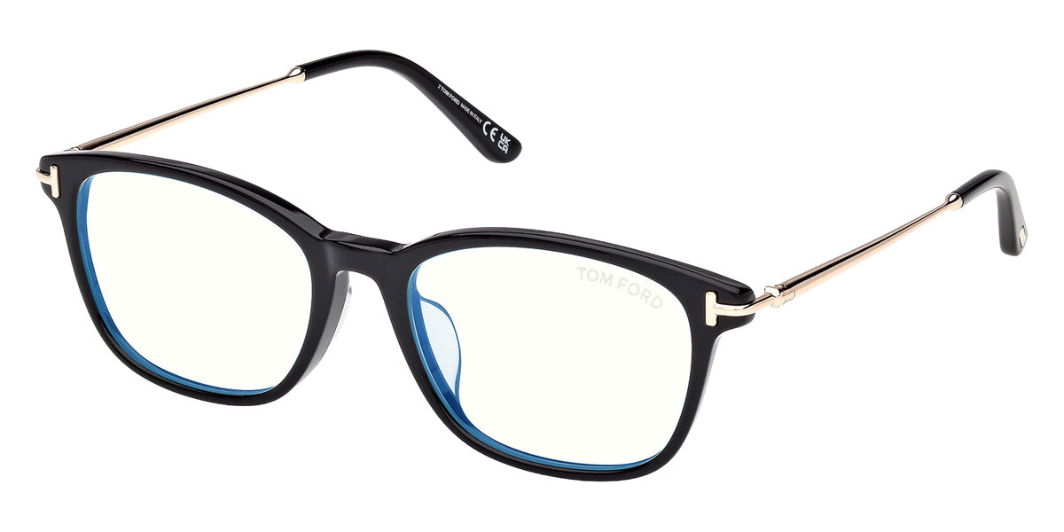 Tom Ford® FT6105-D-B Eyeglasses FT6105-D-B 001 54 - 001 - Shiny Black/Shiny Black