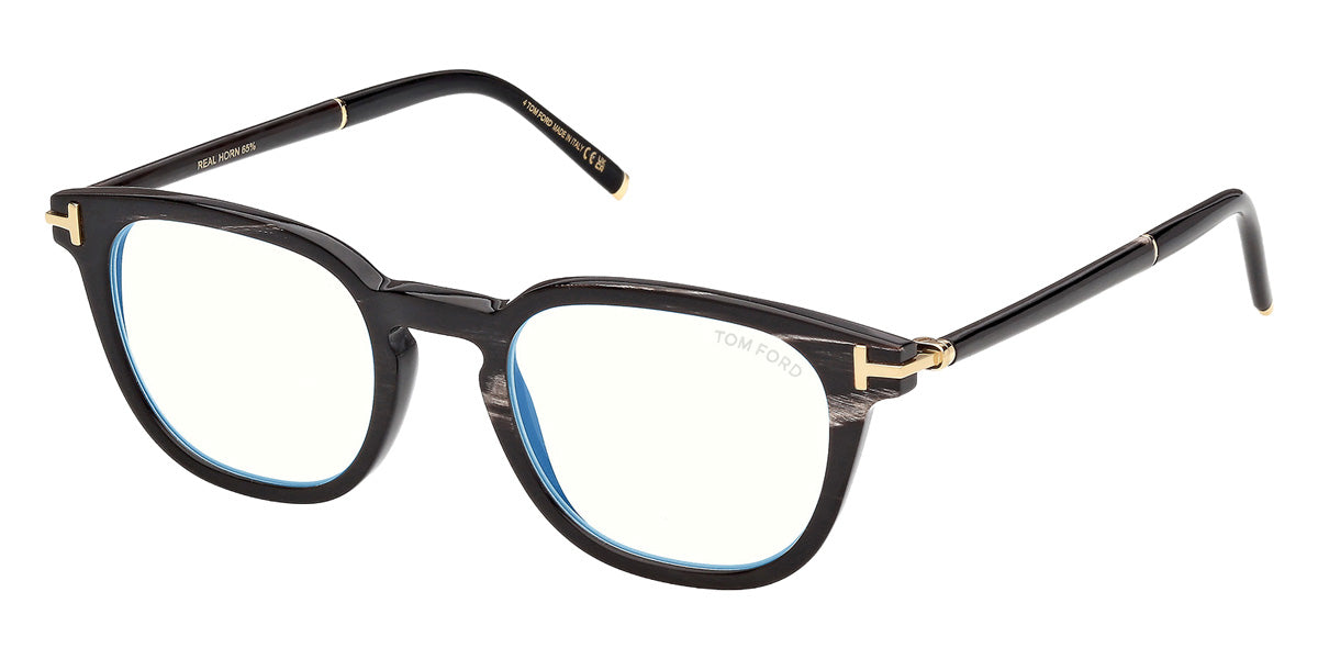 Tom Ford® FT6109-P-B Eyeglasses FT6109-P-B 063 49 - 063 - Black Horn/Black Horn