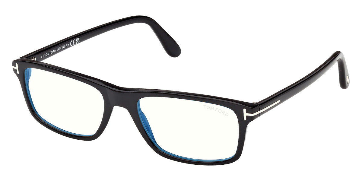 Tom Ford® FT6119-B Eyeglasses FT6119-B 001 55 - 001 - Shiny Black/Shiny Black