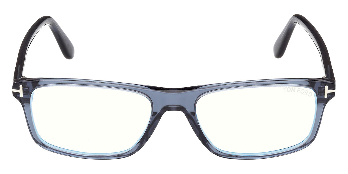 Tom Ford® FT6119-B Eyeglasses FT6119-B 090 55 - 090 - Shiny Blue/Shiny Blue