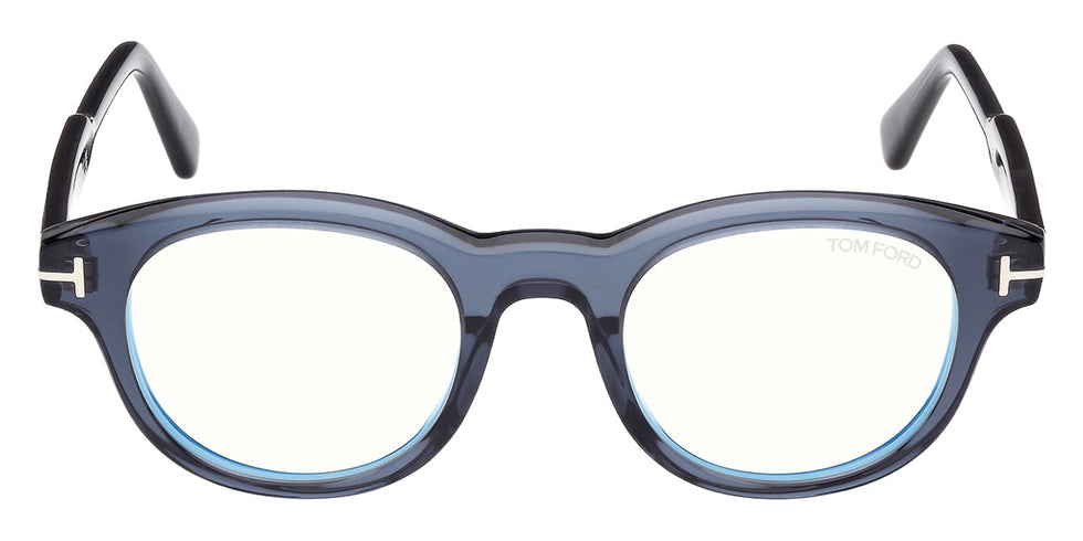 Tom Ford® FT6121-B Eyeglasses FT6121-B 090 47 - 090 - Shiny Blue/Shiny Blue