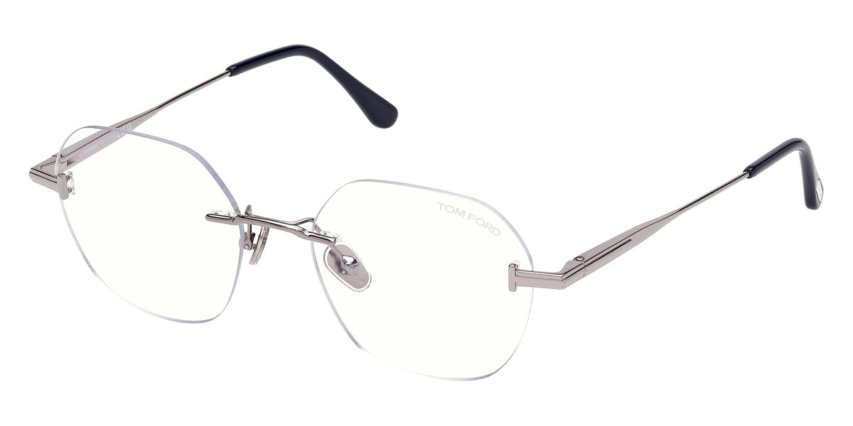 Tom Ford® FT6126-B Eyeglasses FT6126-B 014 52 - 014 - Shiny Light Ruthenium/Shiny Light Ruthenium