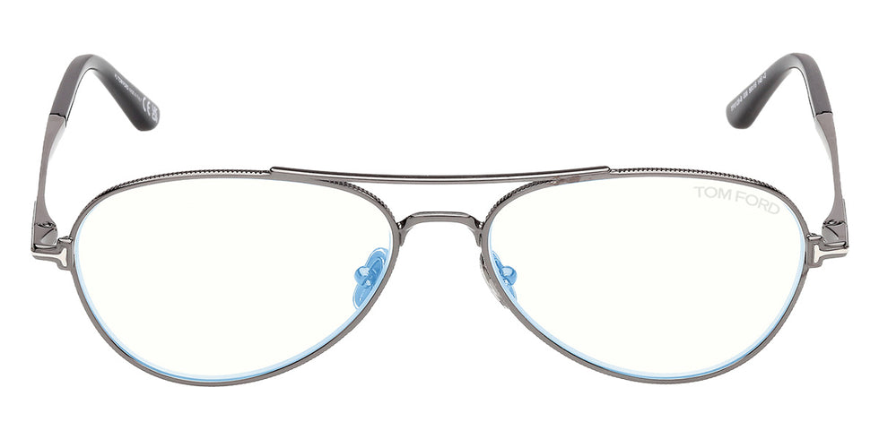 Tom Ford® FT6128-B Eyeglasses FT6128-B 008 56 - 008 - Shiny Gunmetal/Shiny Black