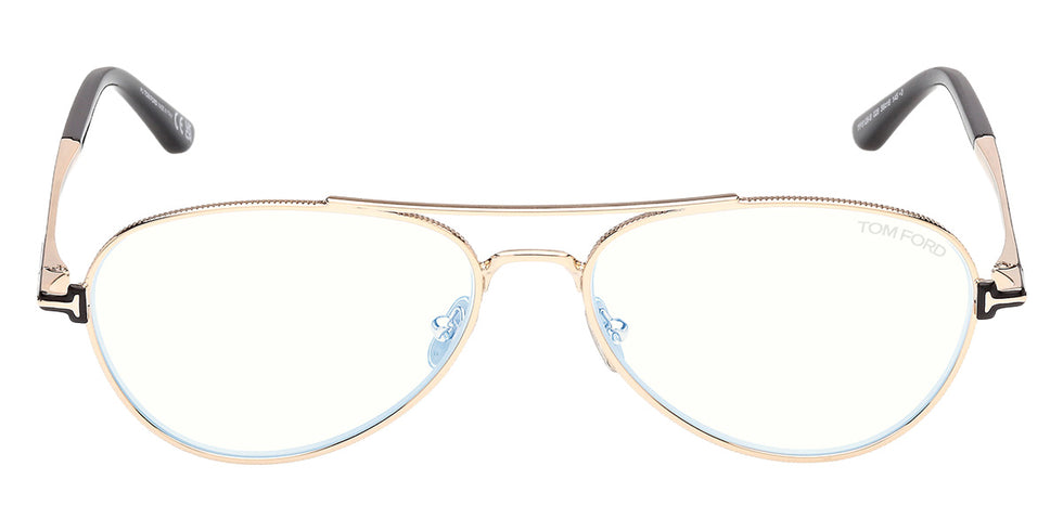 Tom Ford® FT6128-B Eyeglasses FT6128-B 028 56 - 028 - Shiny Rose Gold/Shiny Black