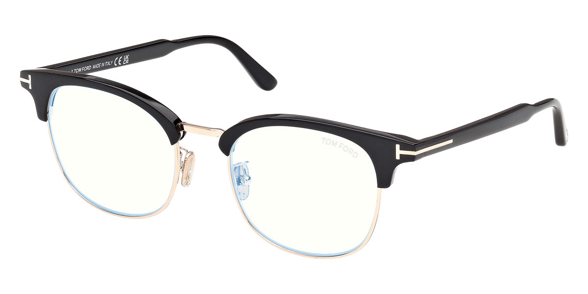 Tom Ford® FT6151-D-B Eyeglasses FT6151-D-B 001 54 - 001 - Shiny Black/Shiny Black