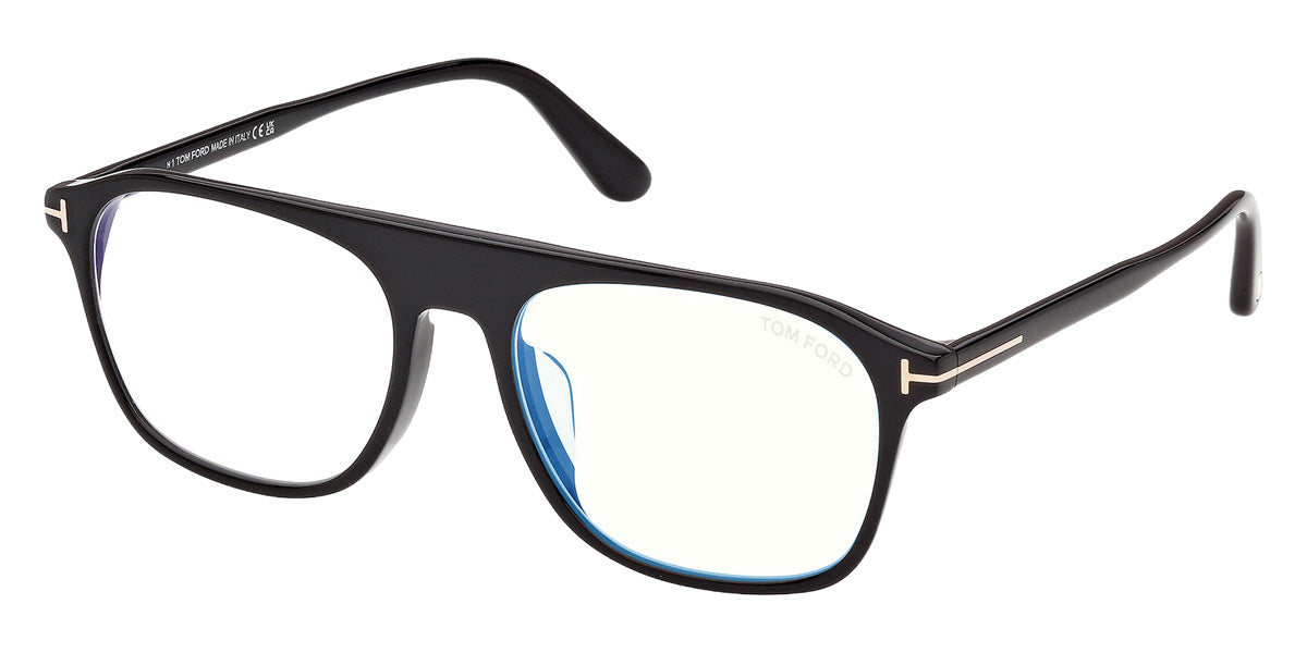 Tom Ford® FT6167-F-B Eyeglasses FT6167-F-B 001 56 - 001 - Shiny Black/Shiny Black