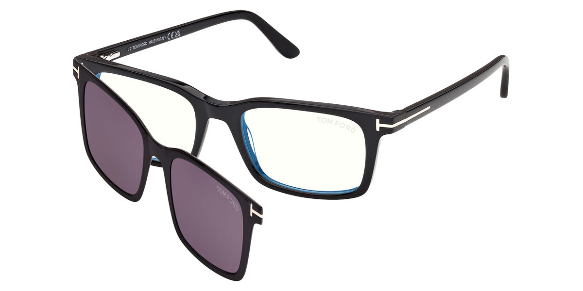 Tom Ford® FT6175-B Eyeglasses FT6175-B 001 53 - 001 - Shiny Black/Shiny Black