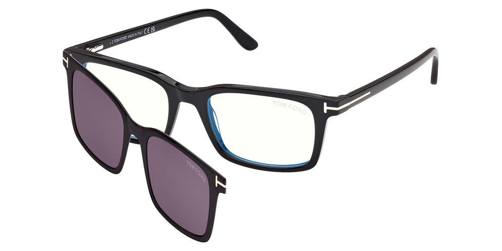 Tom Ford® FT6175-B Eyeglasses FT6175-B 001 53 - 001 - Shiny Black/Shiny Black