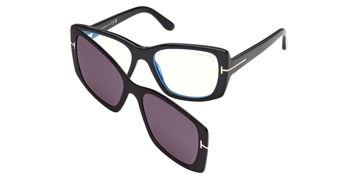 Tom Ford® FT6176-B Eyeglasses FT6176-B 001 53 - 001 - Shiny Black/Shiny Black