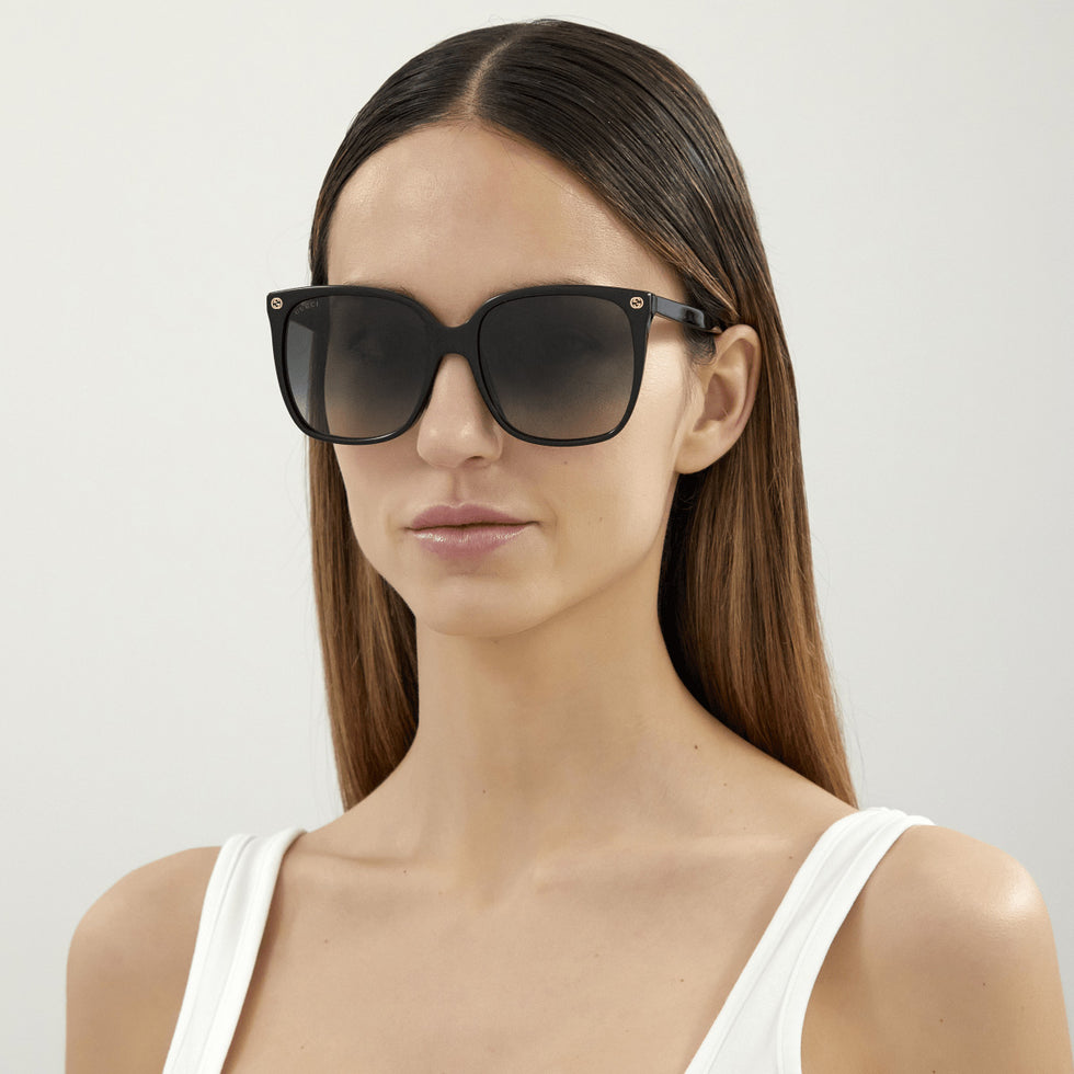 Gucci® GG0022S Sunglasses - Black/Gray